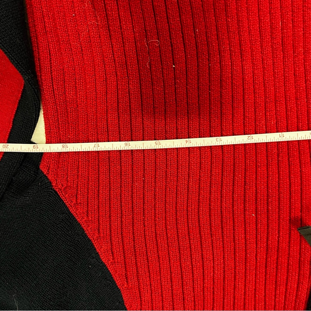 Nautica Sweater Men's Size L Mock Neck Pullover Navy Red Long Sleeve Zip - Picture 6 of 6